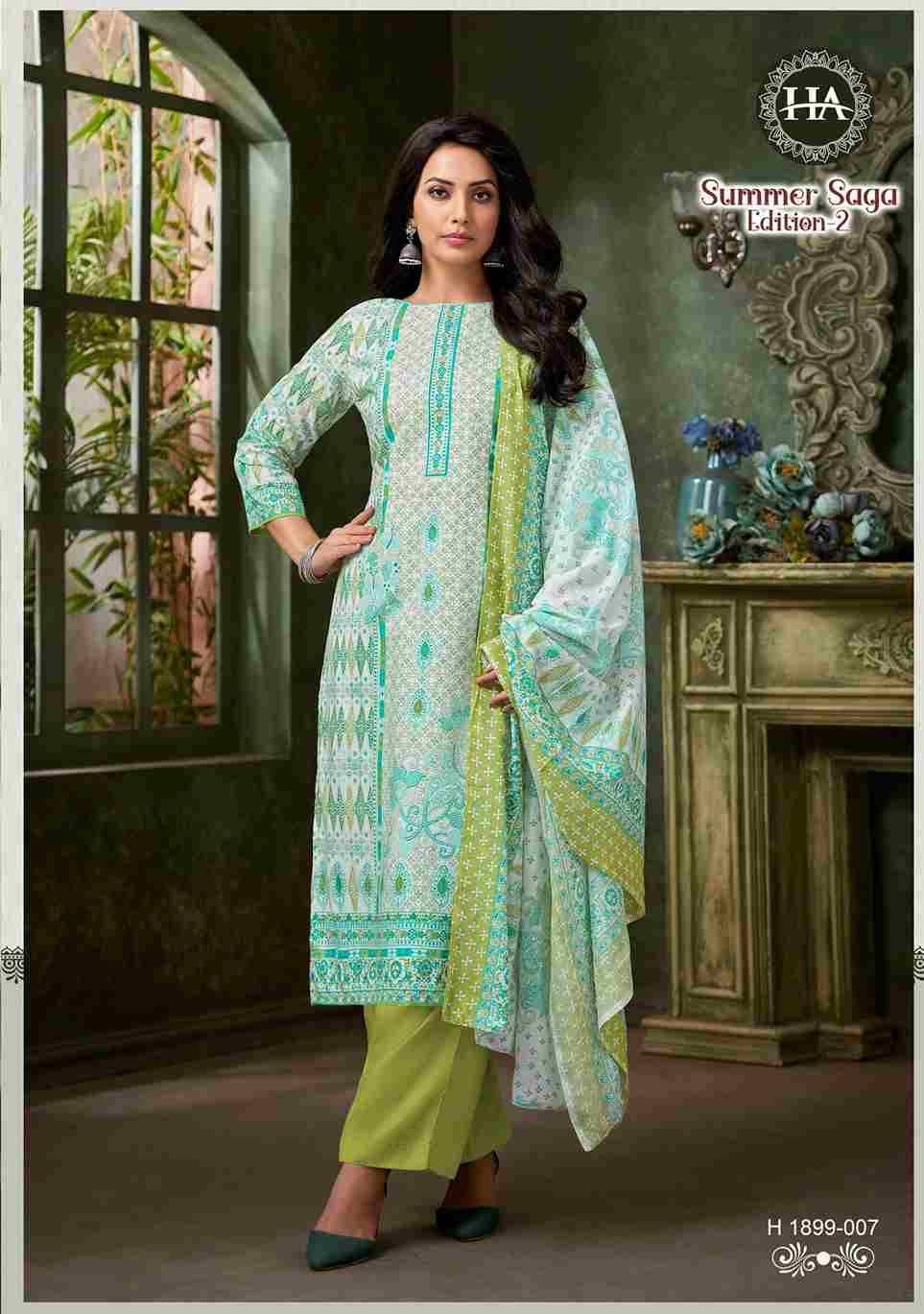 Summer Saga Vol-2 By Harshit Fashion Hub 1899-001 To 1899-008 Series Beautiful Festive Suits Stylish Fancy Colorful Casual Wear & Ethnic Wear Pure Cotton Dresses At Wholesale Price