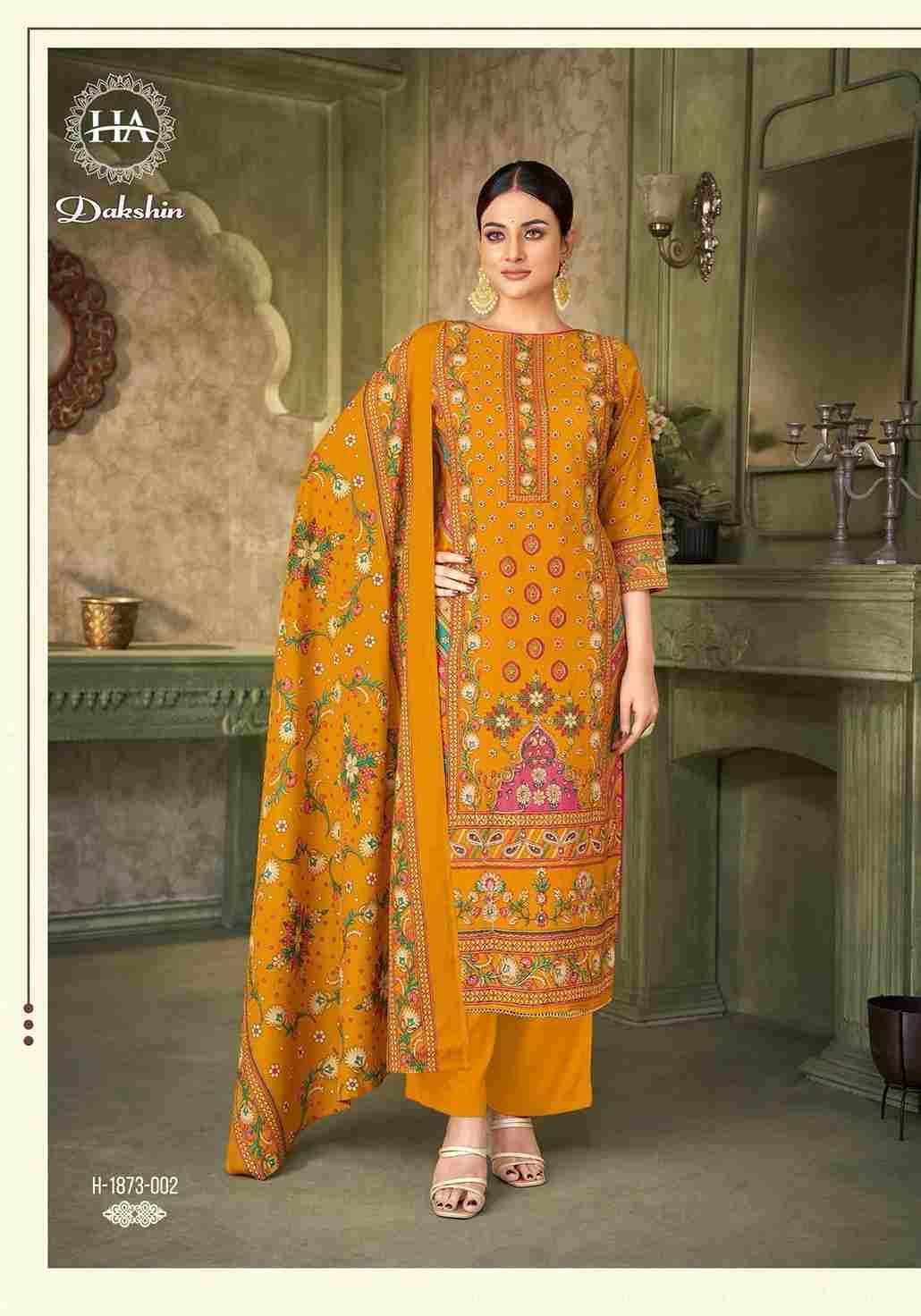 Dakshin By Harshit Fashion Hub 1873-001 To 1873-006 Series Beautiful Festive Suits Stylish Fancy Colorful Casual Wear & Ethnic Wear Pure Viscose Rayon Dresses At Wholesale Price