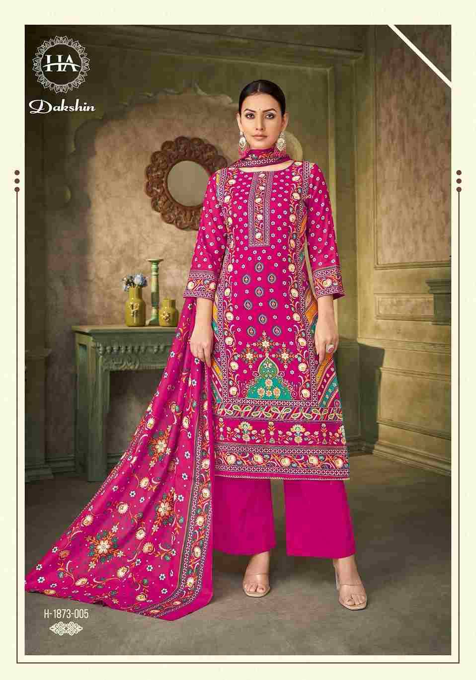 Dakshin By Harshit Fashion Hub 1873-001 To 1873-006 Series Beautiful Festive Suits Stylish Fancy Colorful Casual Wear & Ethnic Wear Pure Viscose Rayon Dresses At Wholesale Price