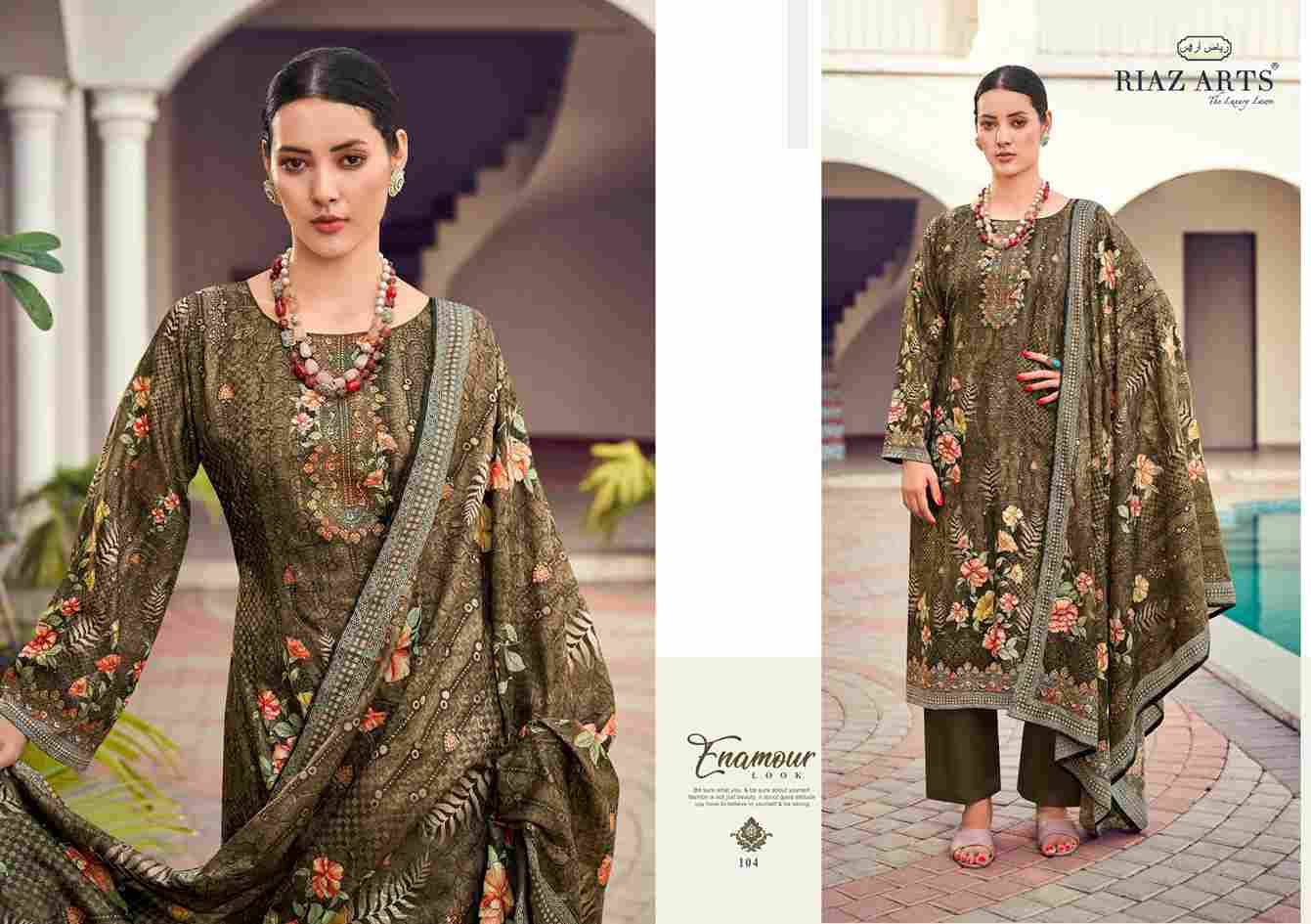 Anvika By Riaz Arts 101 To 104 Series Beautiful Festive Suits Stylish Fancy Colorful Casual Wear & Ethnic Wear Pure Cotton Print Dresses At Wholesale Price