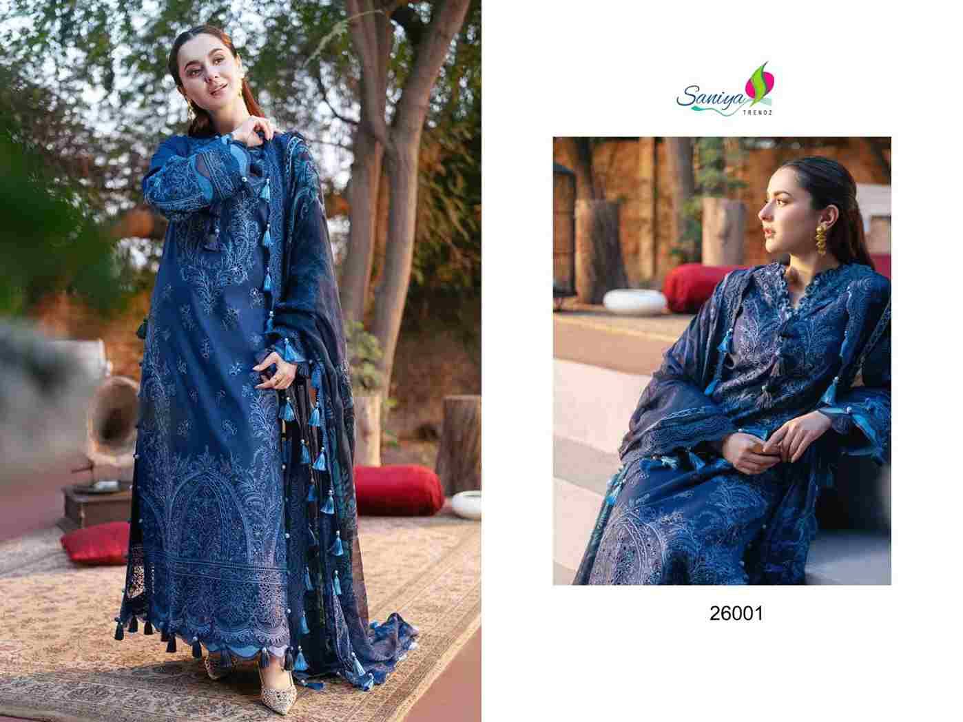 Ombre Vol-26 By Saniya Trendz 26001 To 26002 Series Beautiful Pakistani Suits Colorful Stylish Fancy Casual Wear & Ethnic Wear Cotton Embroidered Dresses At Wholesale Price