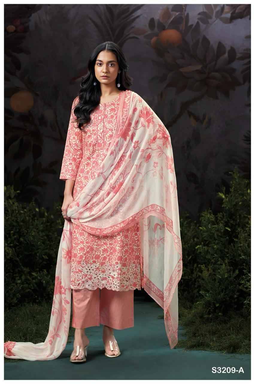 Avari-3209 By Ganga Fashion 3209-A To 3209-D Series Beautiful Festive Suits Colorful Stylish Fancy Casual Wear & Ethnic Wear Pure Cotton Print Dresses At Wholesale Price