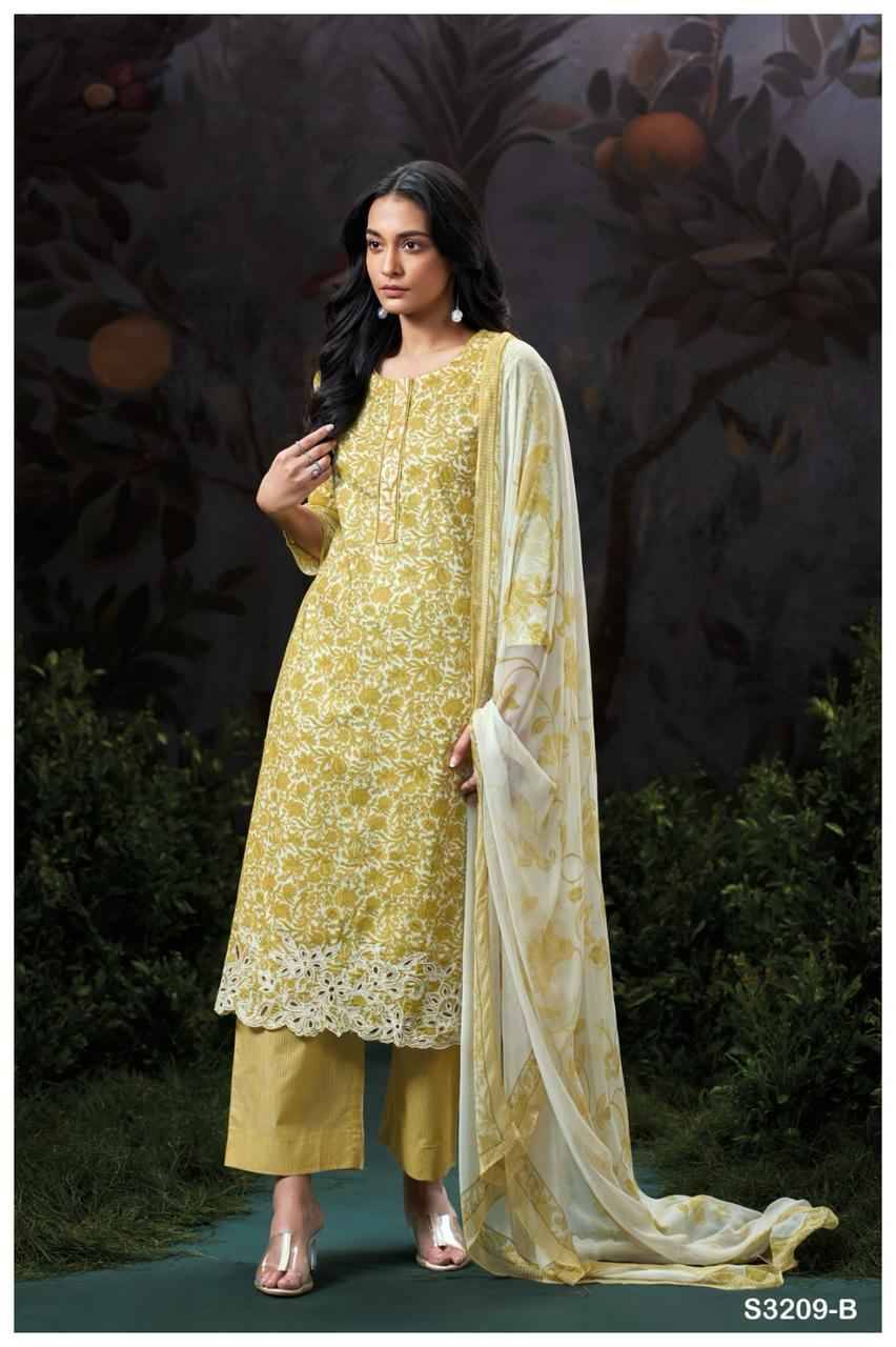 Avari-3209 By Ganga Fashion 3209-A To 3209-D Series Beautiful Festive Suits Colorful Stylish Fancy Casual Wear & Ethnic Wear Pure Cotton Print Dresses At Wholesale Price