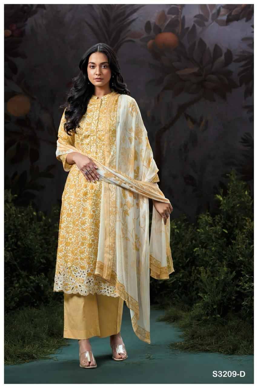 Avari-3209 By Ganga Fashion 3209-A To 3209-D Series Beautiful Festive Suits Colorful Stylish Fancy Casual Wear & Ethnic Wear Pure Cotton Print Dresses At Wholesale Price