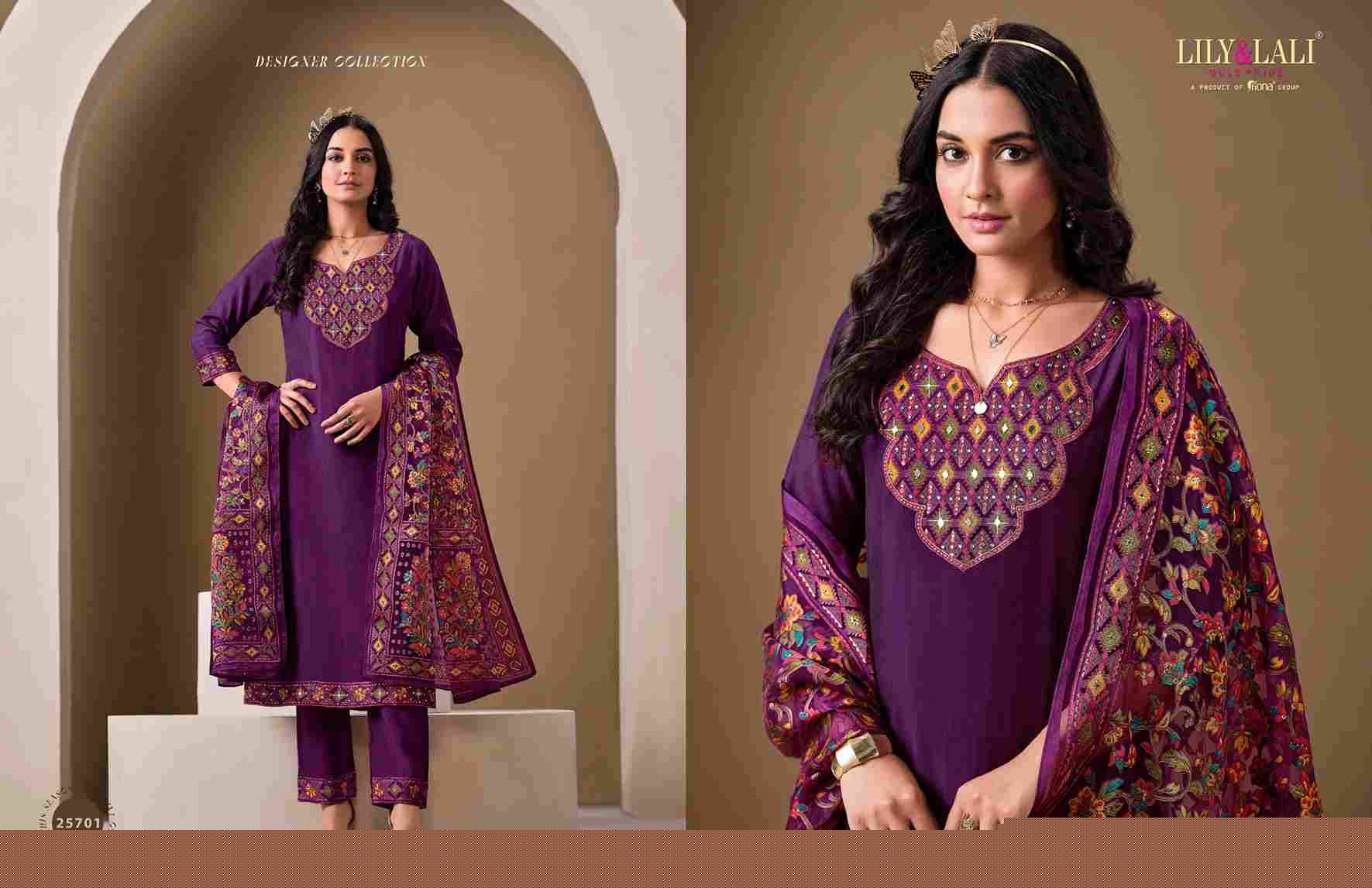 Brasso By Lily And Lali 25701 To 25706 Series Beautiful Festive Suits Colorful Stylish Fancy Casual Wear & Ethnic Wear Roman Silk Dresses At Wholesale Price