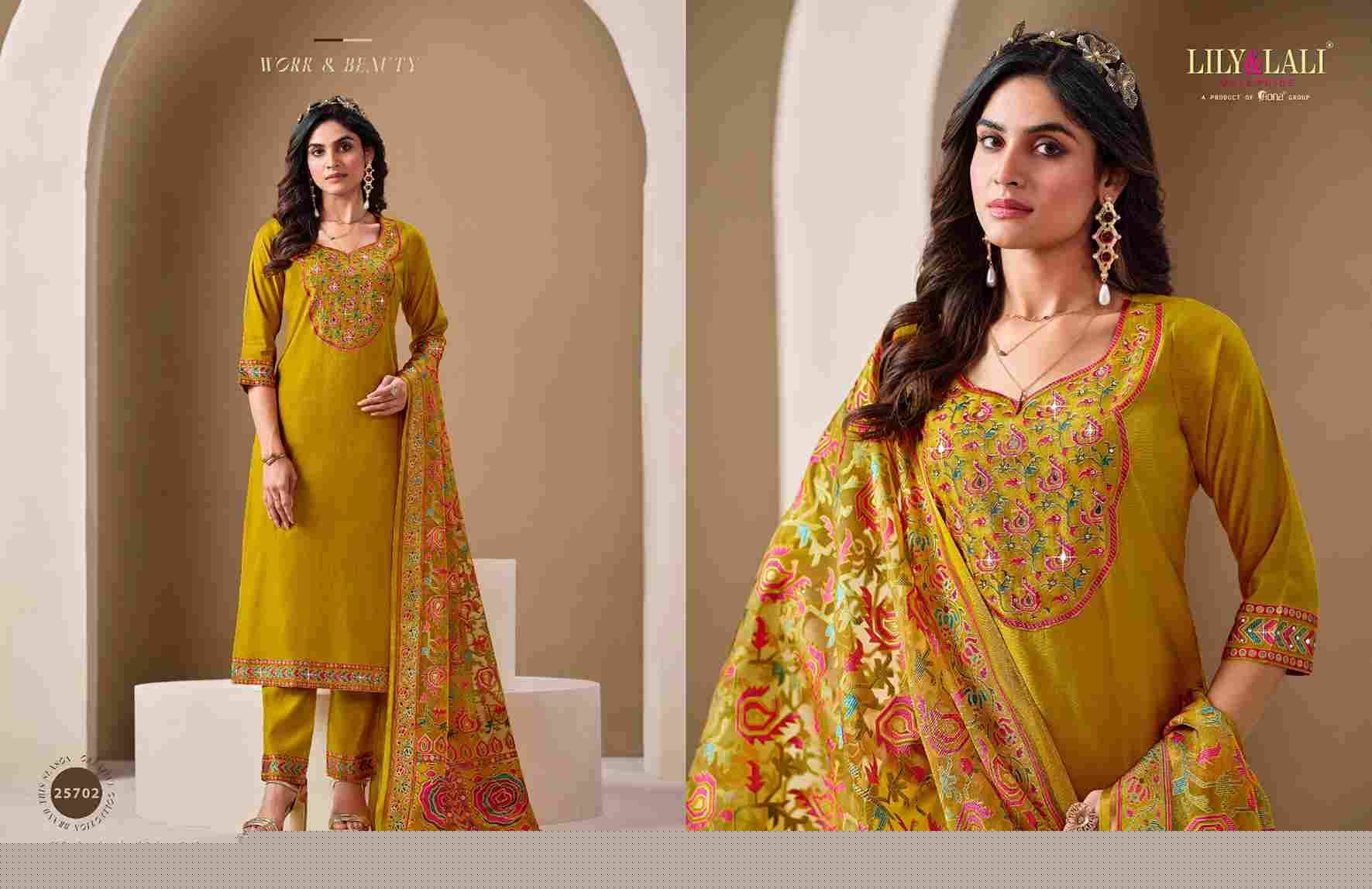Brasso By Lily And Lali 25701 To 25706 Series Beautiful Festive Suits Colorful Stylish Fancy Casual Wear & Ethnic Wear Roman Silk Dresses At Wholesale Price