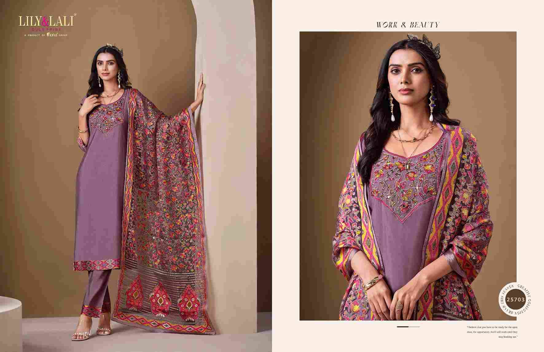 Brasso By Lily And Lali 25701 To 25706 Series Beautiful Festive Suits Colorful Stylish Fancy Casual Wear & Ethnic Wear Roman Silk Dresses At Wholesale Price