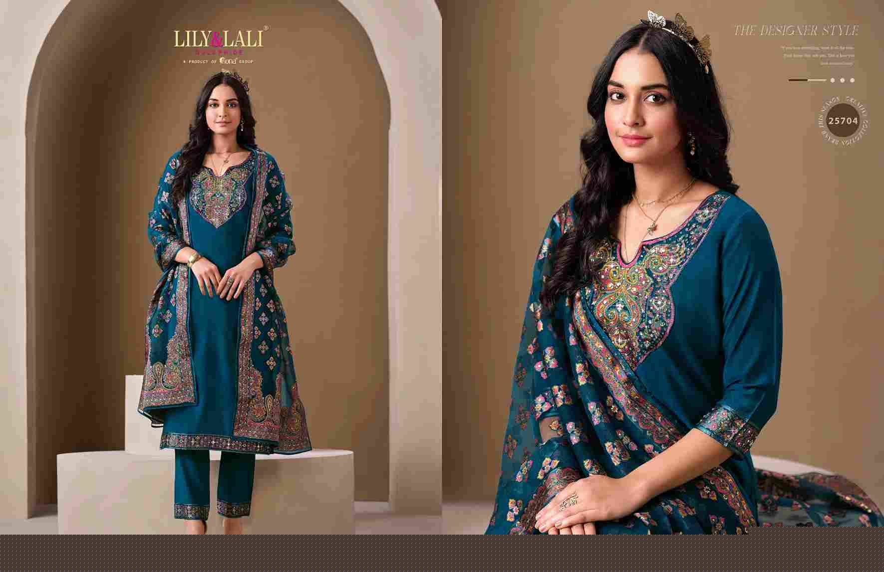 Brasso By Lily And Lali 25701 To 25706 Series Beautiful Festive Suits Colorful Stylish Fancy Casual Wear & Ethnic Wear Roman Silk Dresses At Wholesale Price