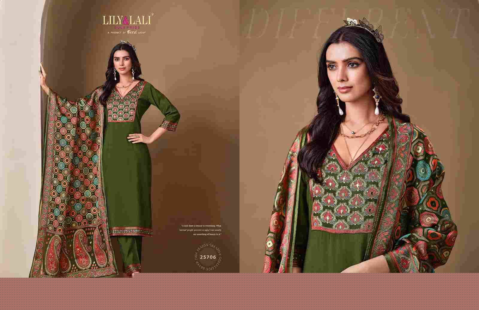 Brasso By Lily And Lali 25701 To 25706 Series Beautiful Festive Suits Colorful Stylish Fancy Casual Wear & Ethnic Wear Roman Silk Dresses At Wholesale Price
