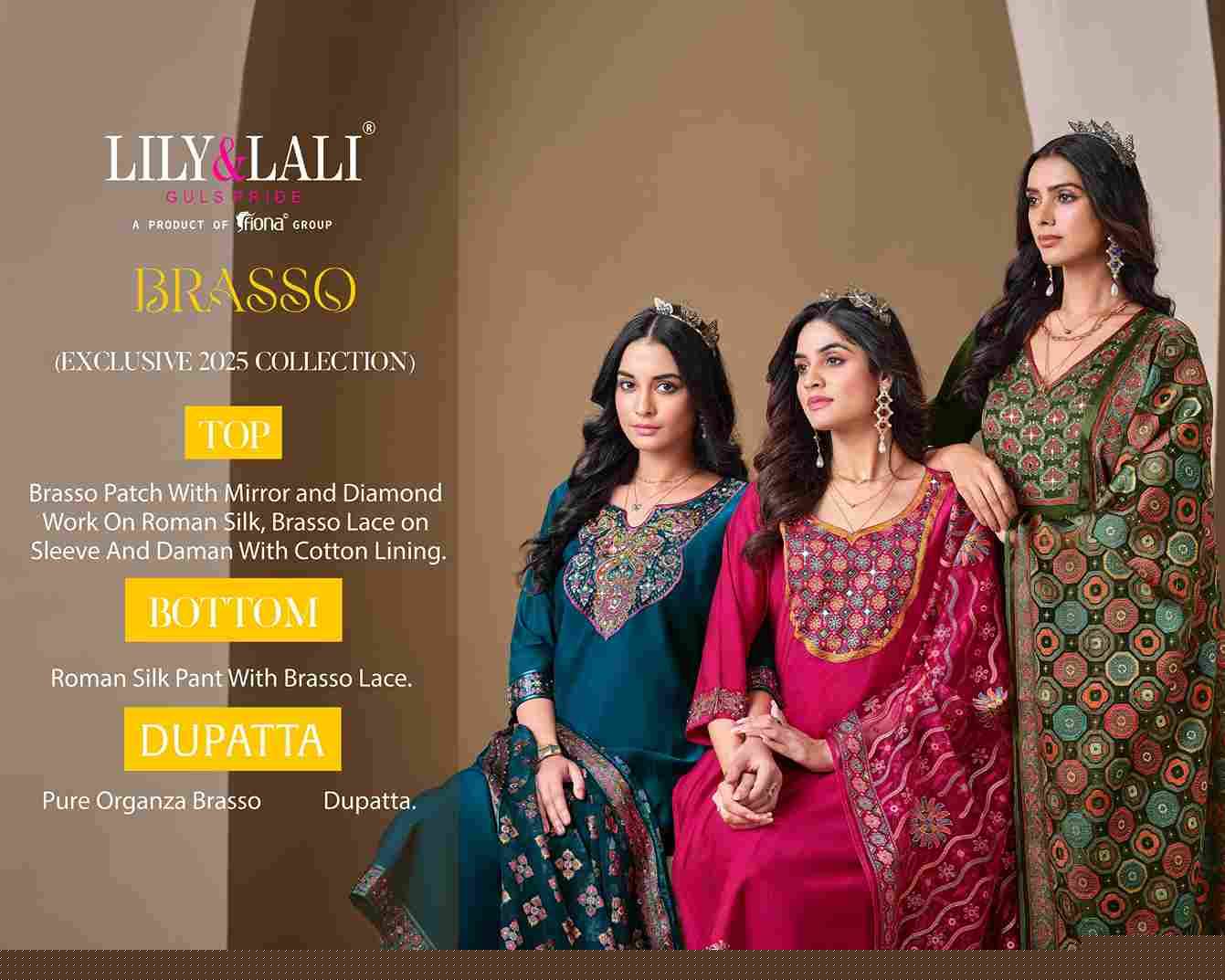 Brasso By Lily And Lali 25701 To 25706 Series Beautiful Festive Suits Colorful Stylish Fancy Casual Wear & Ethnic Wear Roman Silk Dresses At Wholesale Price