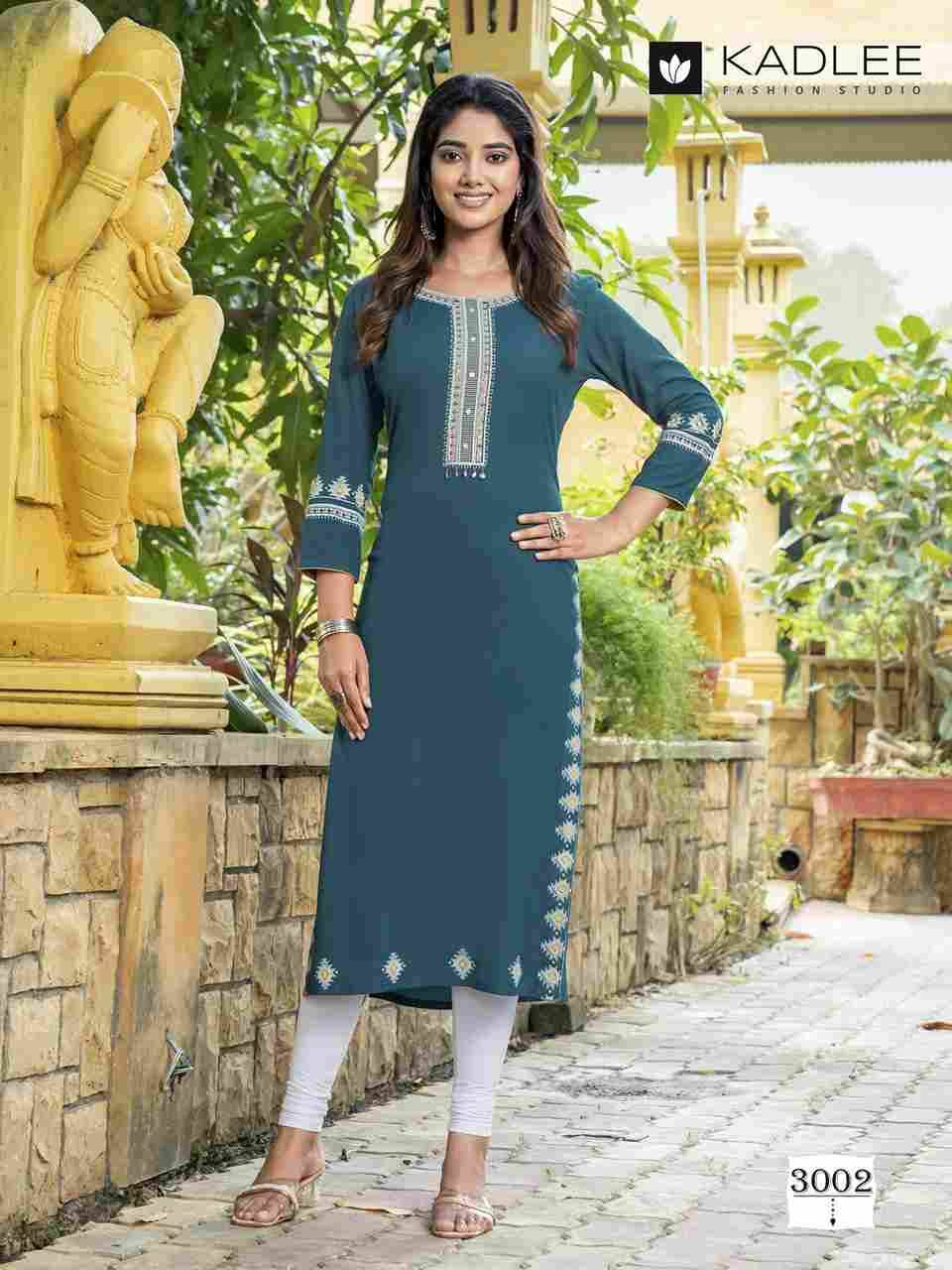 Chanchal By Kadlee 3001 To 3006 Series Designer Stylish Fancy Colorful Beautiful Party Wear & Ethnic Wear Collection Rayon With Work Kurtis At Wholesale Price