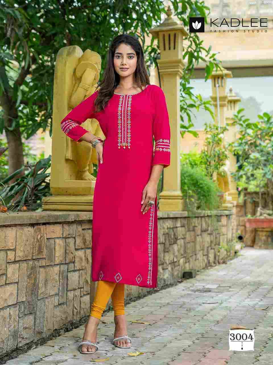 Chanchal By Kadlee 3001 To 3006 Series Designer Stylish Fancy Colorful Beautiful Party Wear & Ethnic Wear Collection Rayon With Work Kurtis At Wholesale Price