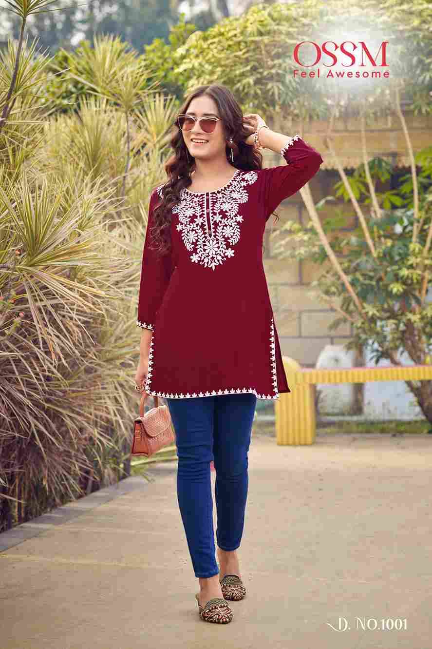 Nora Vol-6 By Ossm 1001 To 1006 Series Designer Stylish Fancy Colorful Beautiful Party Wear & Ethnic Wear Collection Rayon Slub Tops At Wholesale Price