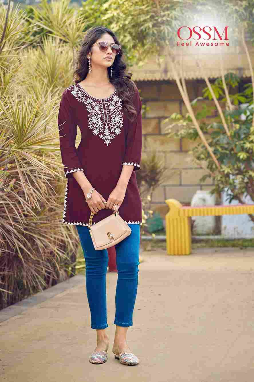 Nora Vol-6 By Ossm 1001 To 1006 Series Designer Stylish Fancy Colorful Beautiful Party Wear & Ethnic Wear Collection Rayon Slub Tops At Wholesale Price