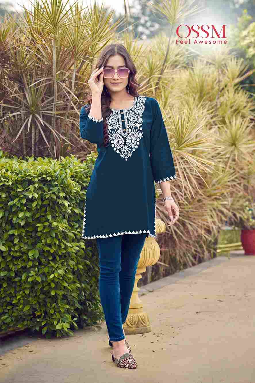 Nora Vol-6 By Ossm 1001 To 1006 Series Designer Stylish Fancy Colorful Beautiful Party Wear & Ethnic Wear Collection Rayon Slub Tops At Wholesale Price
