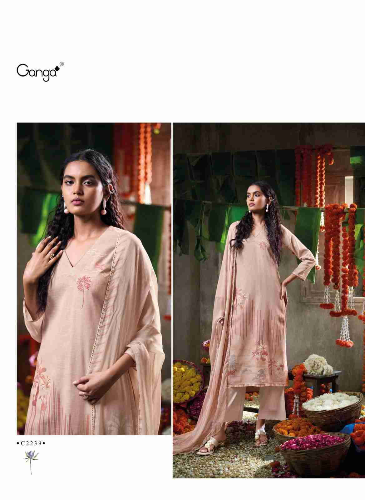 Papillon By Ganga Fashion 2237 To 2242 Series Beautiful Festive Suits Colorful Stylish Fancy Casual Wear & Ethnic Wear Pure Cotton Linen Dresses At Wholesale Price