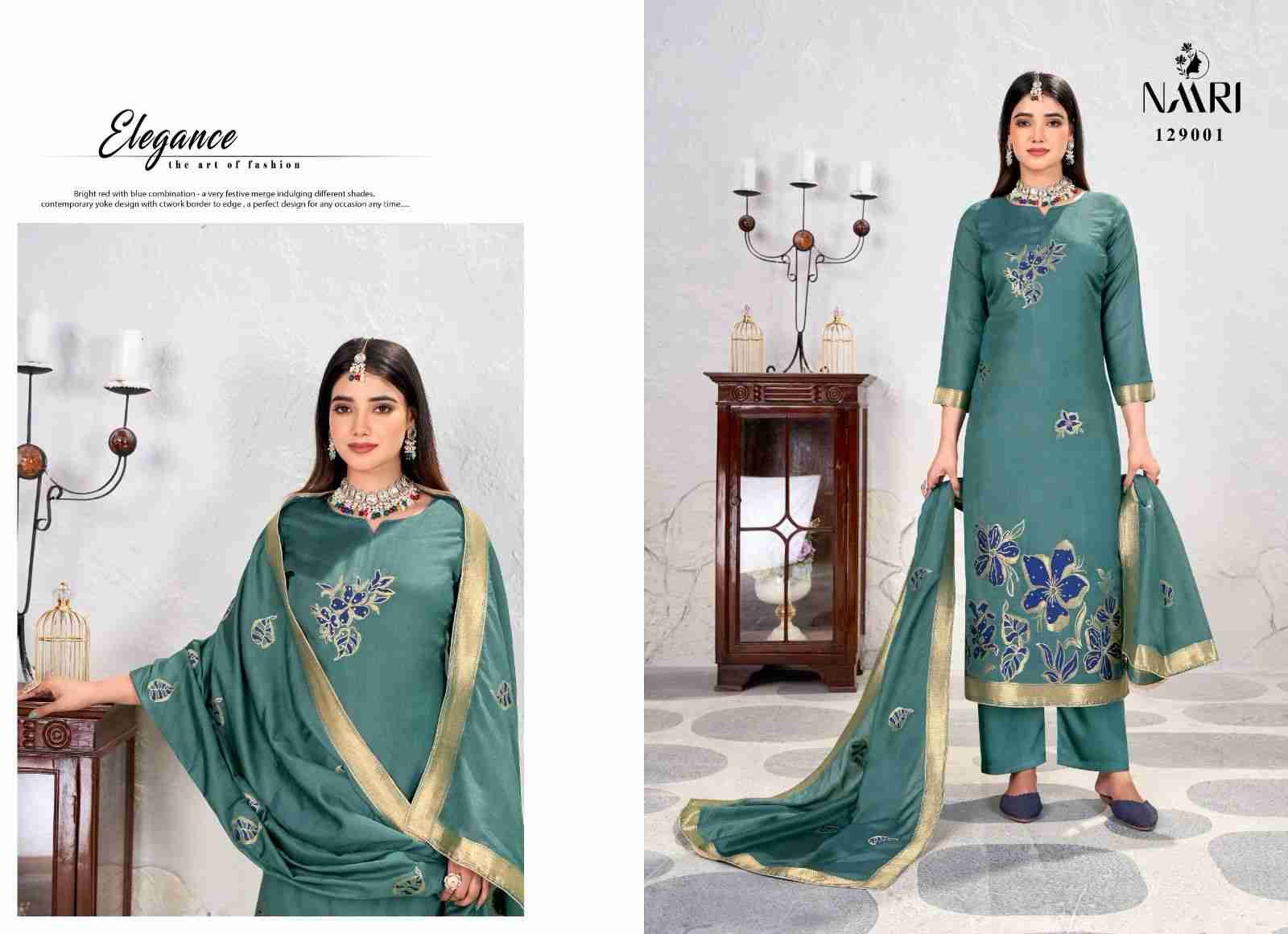 Chhaava By Naari 129001 To 129003 Series Beautiful Festive Suits Stylish Fancy Colorful Casual Wear & Ethnic Wear Viscose Muslin Jacquard Dresses At Wholesale Price