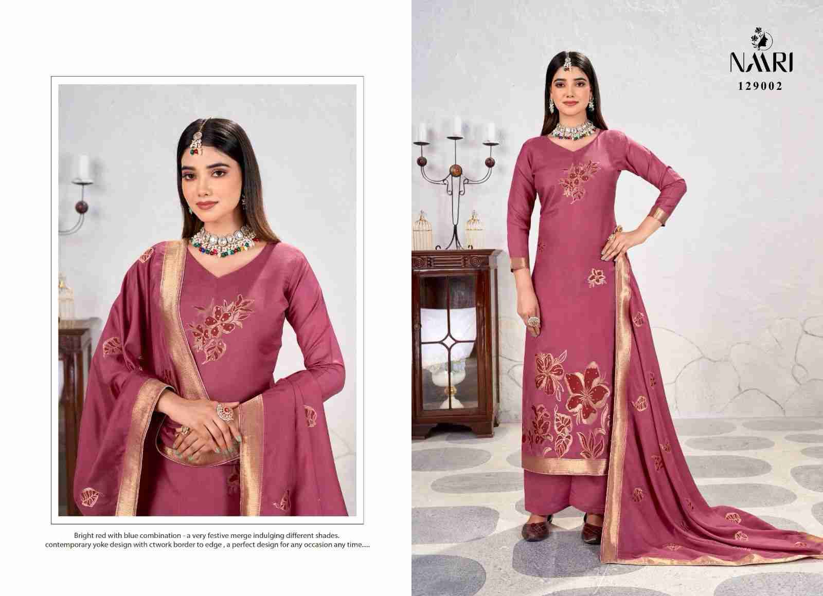 Chhaava By Naari 129001 To 129003 Series Beautiful Festive Suits Stylish Fancy Colorful Casual Wear & Ethnic Wear Viscose Muslin Jacquard Dresses At Wholesale Price