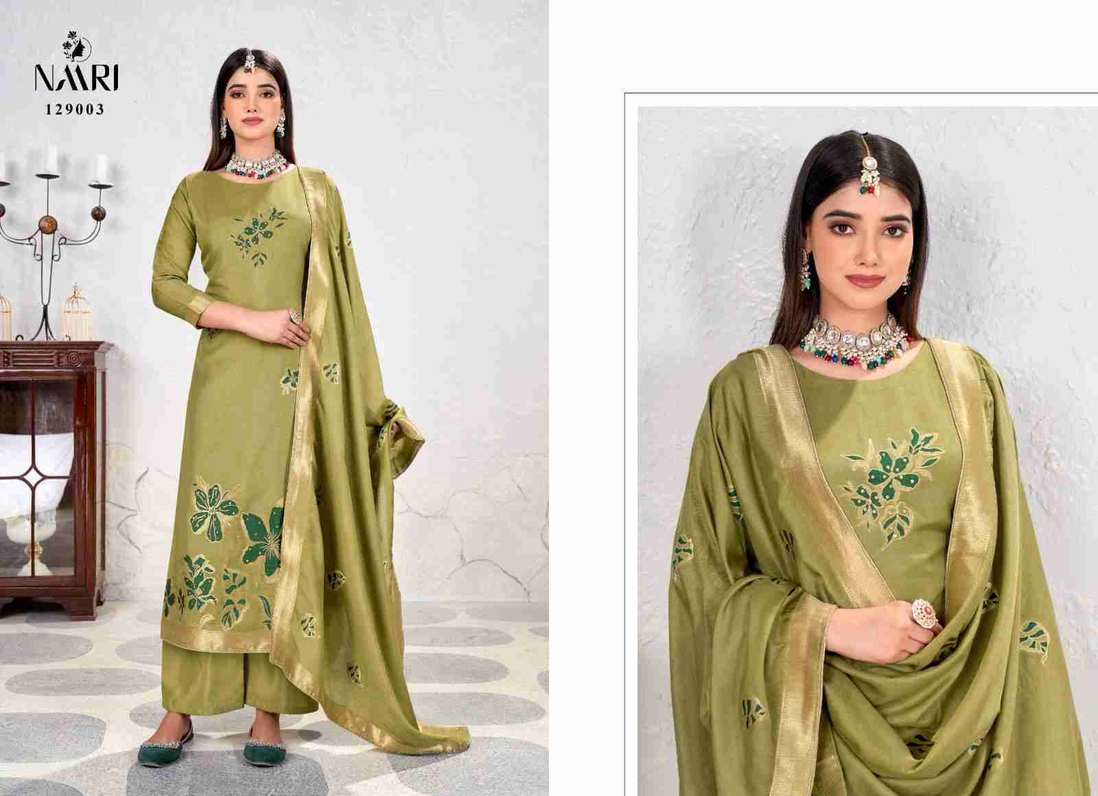 Chhaava By Naari 129001 To 129003 Series Beautiful Festive Suits Stylish Fancy Colorful Casual Wear & Ethnic Wear Viscose Muslin Jacquard Dresses At Wholesale Price