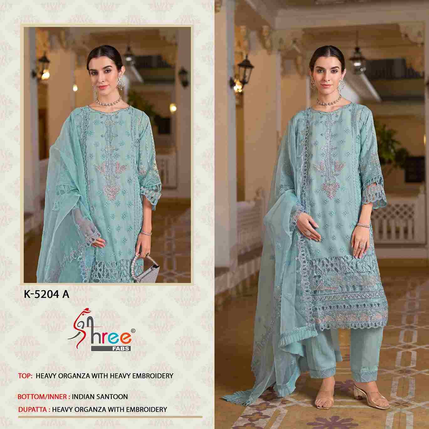 Shree Fabs Hit Design K-5204 Colours By Shree Fabs K-5204-A To K-5204-D Series Designer Pakistani Suits Beautiful Fancy Stylish Colorful Party Wear & Occasional Wear Organza With Embroidery Dresses At Wholesale Price