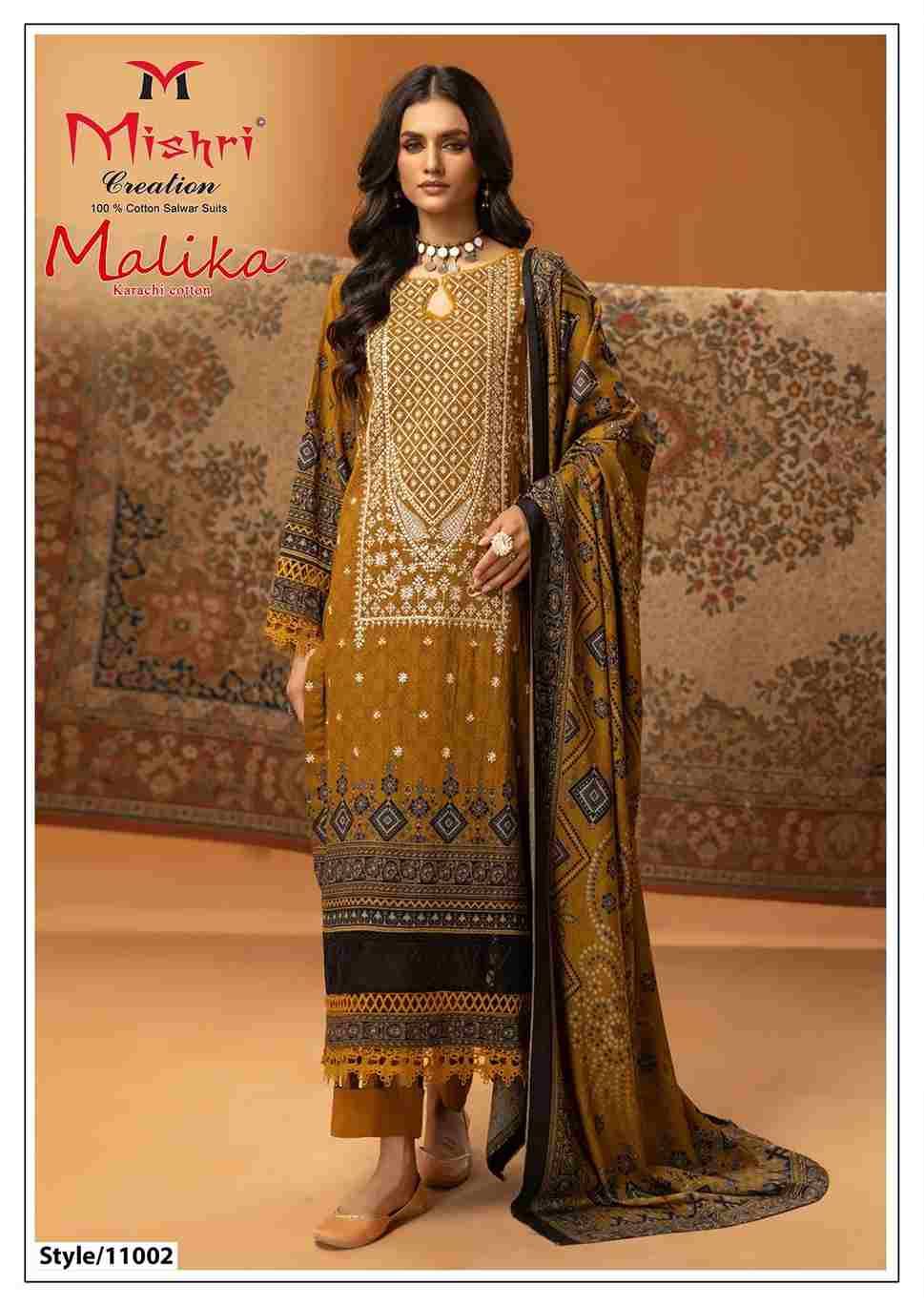 Mallika Vol-11 By Mishri 11001 To 11006 Series Beautiful Stylish Festive Suits Fancy Colorful Casual Wear & Ethnic Wear & Ready To Wear Pure Soft Cotton With Embroidery Dresses At Wholesale Price