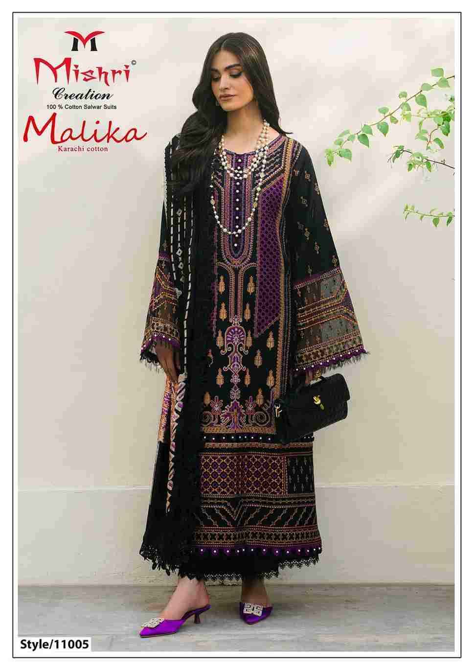 Mallika Vol-11 By Mishri 11001 To 11006 Series Beautiful Stylish Festive Suits Fancy Colorful Casual Wear & Ethnic Wear & Ready To Wear Pure Soft Cotton With Embroidery Dresses At Wholesale Price
