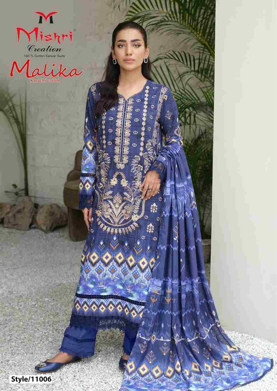 Mallika Vol-11 By Mishri 11001 To 11006 Series Beautiful Stylish Festive Suits Fancy Colorful Casual Wear & Ethnic Wear & Ready To Wear Pure Soft Cotton With Embroidery Dresses At Wholesale Price