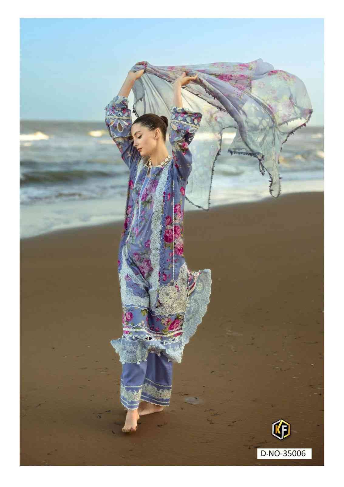 Maria.B. Vol-35 By Keval Fab 35001 To 35006 Series Beautiful Stylish Festive Suits Fancy Colorful Casual Wear & Ethnic Wear & Ready To Wear Heavy Cotton Print Dresses At Wholesale Price