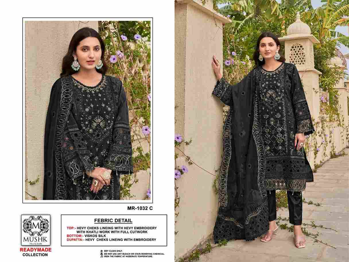 Mushk Hit Design 1032 Colours By Mushk 1032-A To 1032-D Series Beautiful Winter Collection Pakistani Suits Stylish Fancy Colorful Casual Wear & Ethnic Wear Heavy Cheks Dresses At Wholesale Price