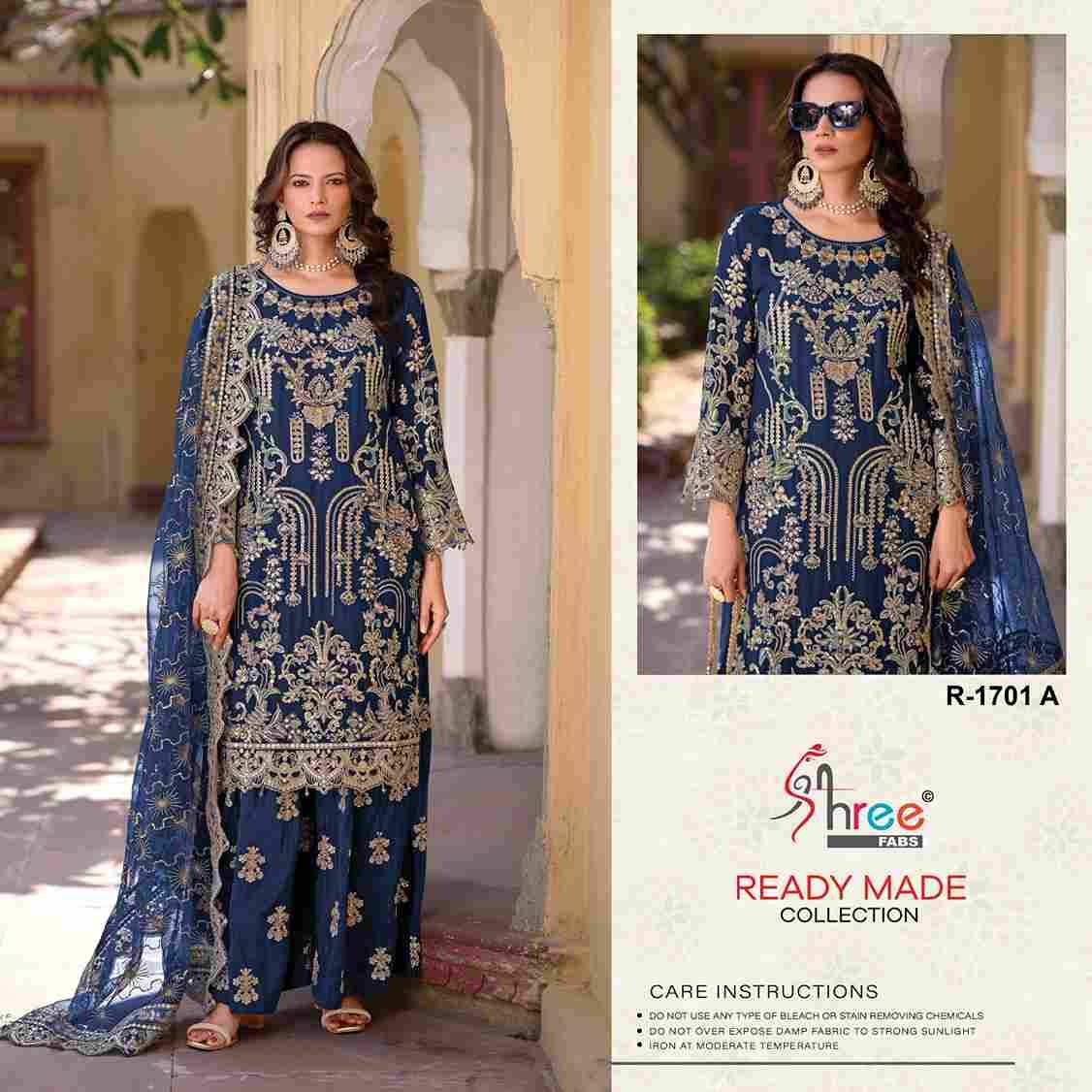 Shree Fabs Hit Design R-1701 Colours By Shree Fabs R-1701-A To R-1701-D Series Beautiful Pakistani Suits Stylish Fancy Colorful Party Wear & Occasional Wear Chinnon Embroidered Dresses At Wholesale Price