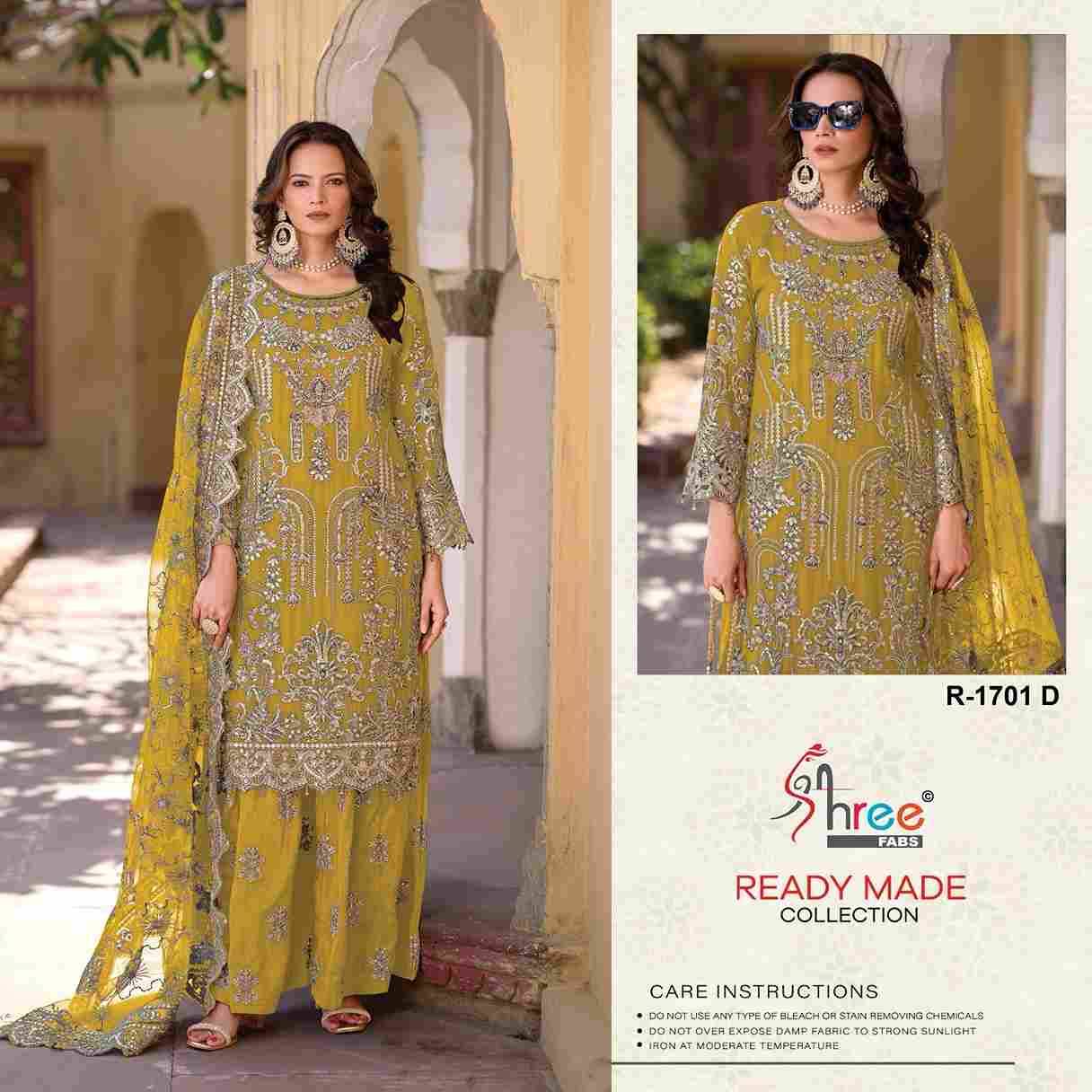 Shree Fabs Hit Design R-1701 Colours By Shree Fabs R-1701-A To R-1701-D Series Beautiful Pakistani Suits Stylish Fancy Colorful Party Wear & Occasional Wear Chinnon Embroidered Dresses At Wholesale Price