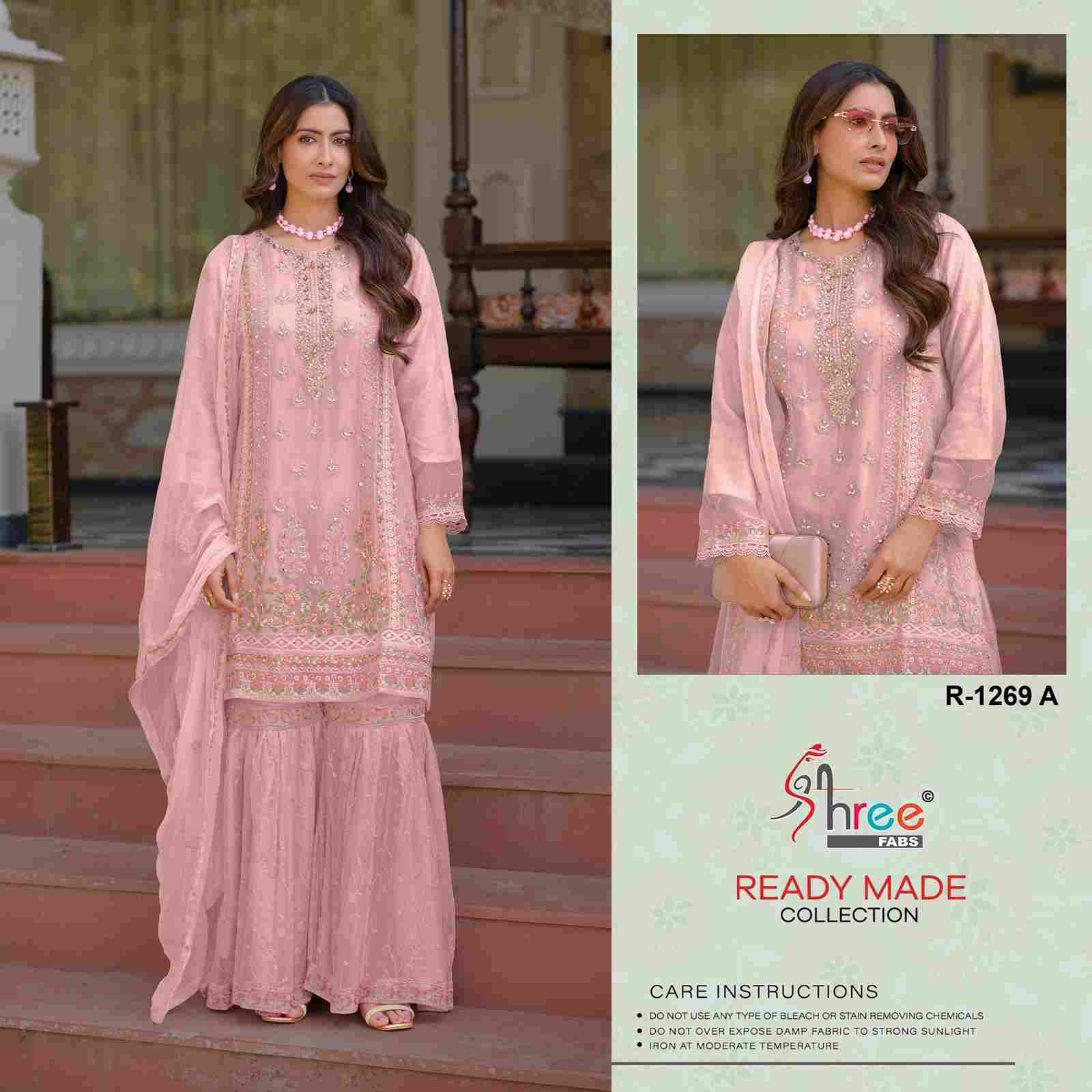 Shree Fabs Hit Design R-1269 Colours By Shree Fabs R-1269-A To R-1269-D Series Beautiful Pakistani Suits Stylish Fancy Colorful Party Wear & Occasional Wear Pure Viscose Chiffon Embroidered Dresses At Wholesale Price