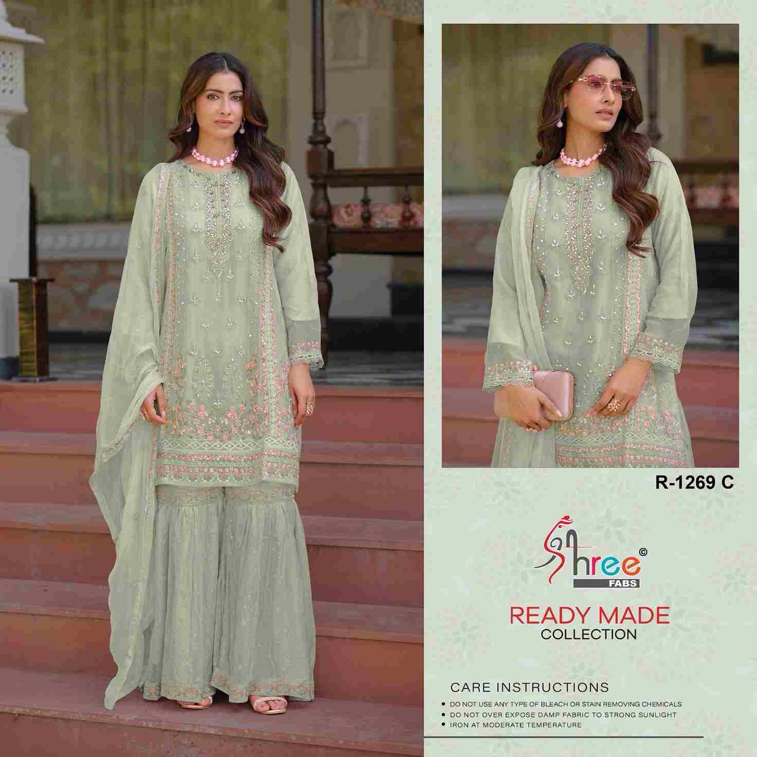 Shree Fabs Hit Design R-1269 Colours By Shree Fabs R-1269-A To R-1269-D Series Beautiful Pakistani Suits Stylish Fancy Colorful Party Wear & Occasional Wear Pure Viscose Chiffon Embroidered Dresses At Wholesale Price