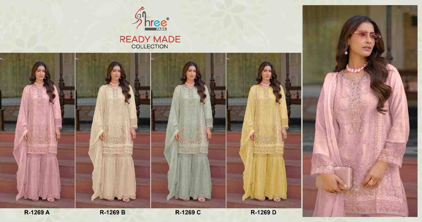 Shree Fabs Hit Design R-1269 Colours By Shree Fabs R-1269-A To R-1269-D Series Beautiful Pakistani Suits Stylish Fancy Colorful Party Wear & Occasional Wear Pure Viscose Chiffon Embroidered Dresses At Wholesale Price