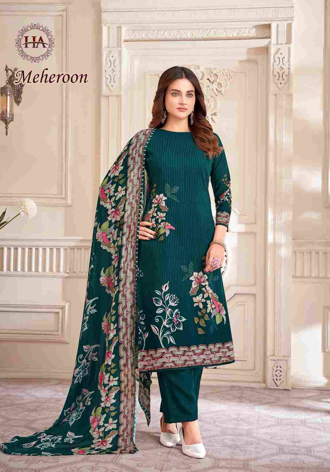 Meheroon By Harshit Fashion Hub 1868-001 To 1868-006 Series Beautiful Festive Suits Stylish Fancy Colorful Casual Wear & Ethnic Wear Pure Viscose Rayon Dresses At Wholesale Price