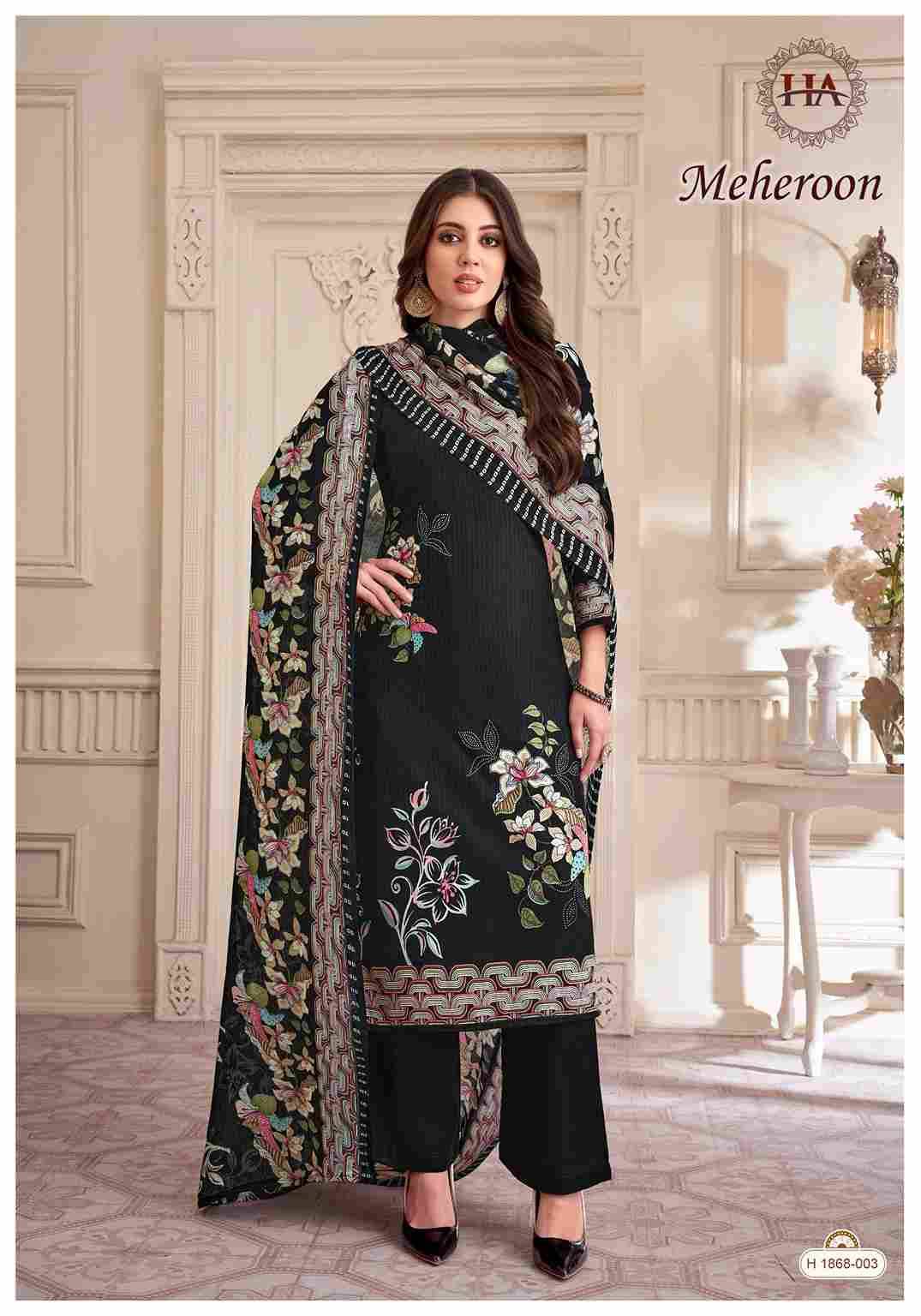 Meheroon By Harshit Fashion Hub 1868-001 To 1868-006 Series Beautiful Festive Suits Stylish Fancy Colorful Casual Wear & Ethnic Wear Pure Viscose Rayon Dresses At Wholesale Price