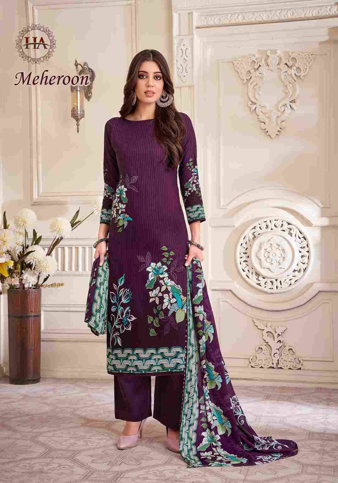 Meheroon By Harshit Fashion Hub 1868-001 To 1868-006 Series Beautiful Festive Suits Stylish Fancy Colorful Casual Wear & Ethnic Wear Pure Viscose Rayon Dresses At Wholesale Price