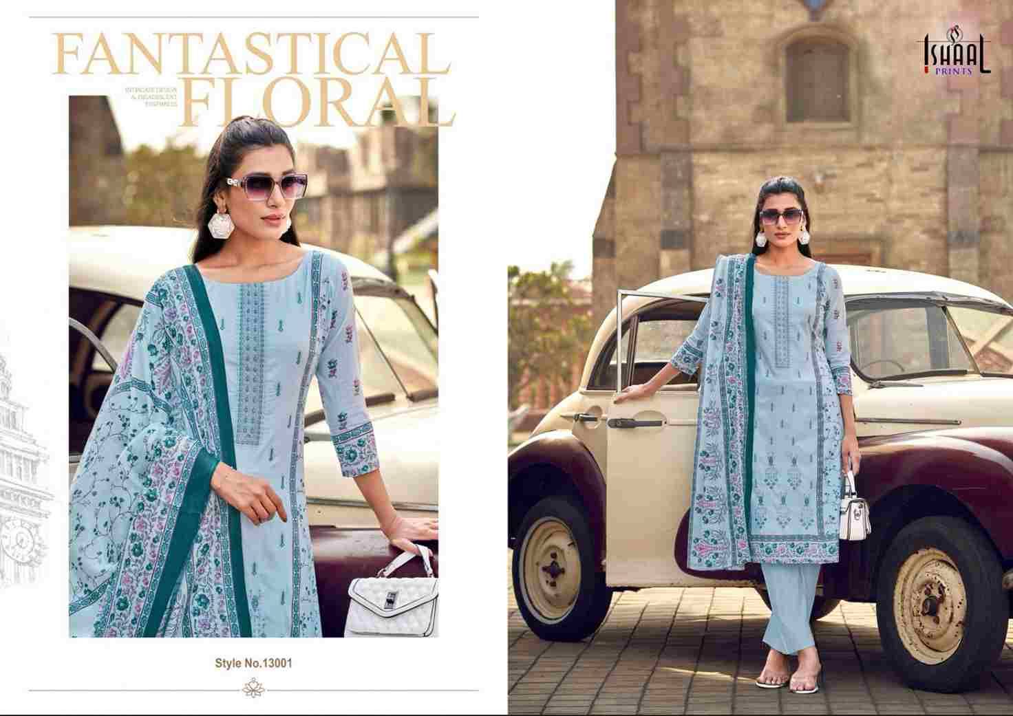 Embroidered Vol-13 By Ishaal Prints 13001 To 13010 Series Beautiful Suits Colorful Stylish Fancy Casual Wear & Ethnic Wear Pure Lawn Printed Dresses At Wholesale Price