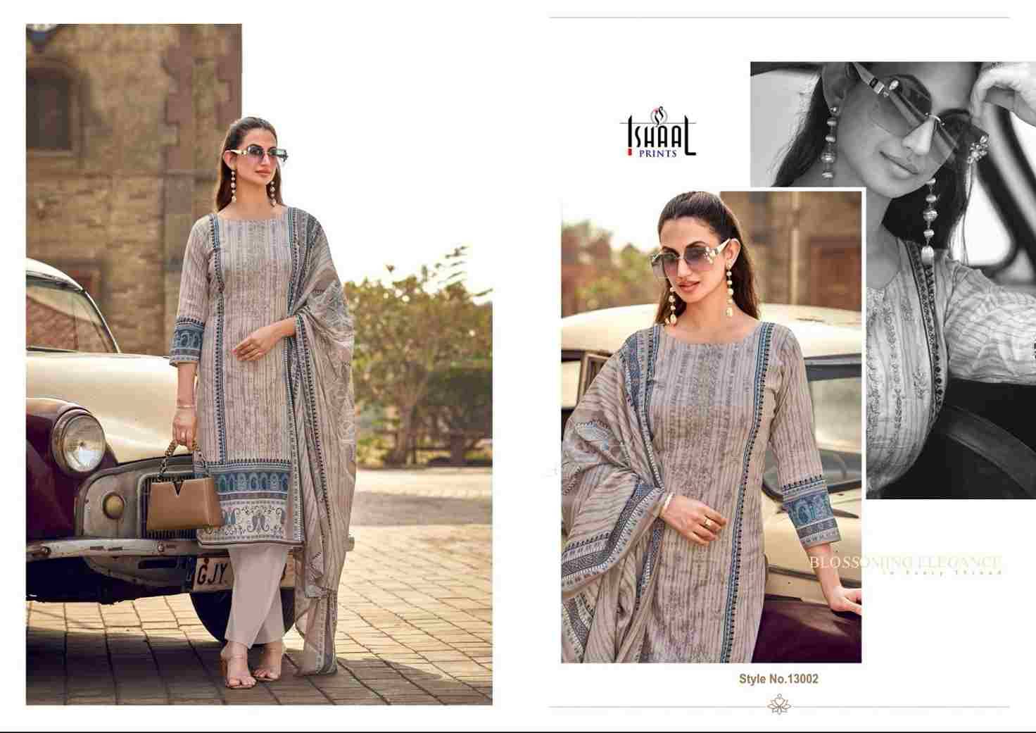 Embroidered Vol-13 By Ishaal Prints 13001 To 13010 Series Beautiful Suits Colorful Stylish Fancy Casual Wear & Ethnic Wear Pure Lawn Printed Dresses At Wholesale Price