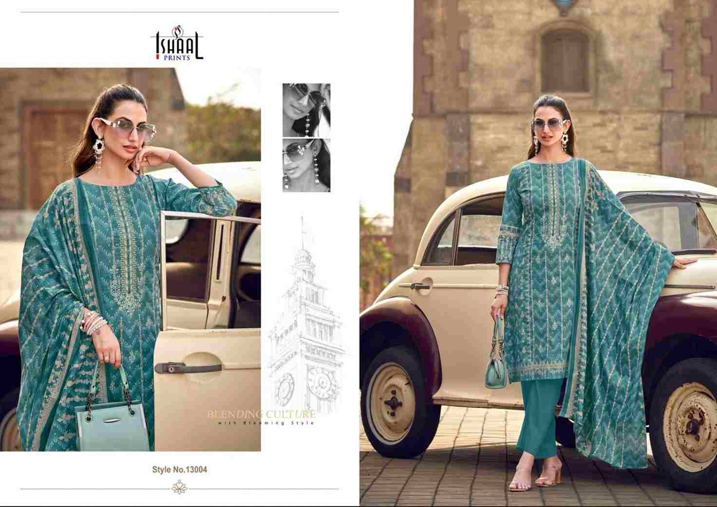 Embroidered Vol-13 By Ishaal Prints 13001 To 13010 Series Beautiful Suits Colorful Stylish Fancy Casual Wear & Ethnic Wear Pure Lawn Printed Dresses At Wholesale Price