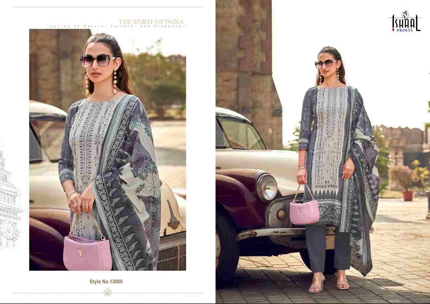 Embroidered Vol-13 By Ishaal Prints 13001 To 13010 Series Beautiful Suits Colorful Stylish Fancy Casual Wear & Ethnic Wear Pure Lawn Printed Dresses At Wholesale Price