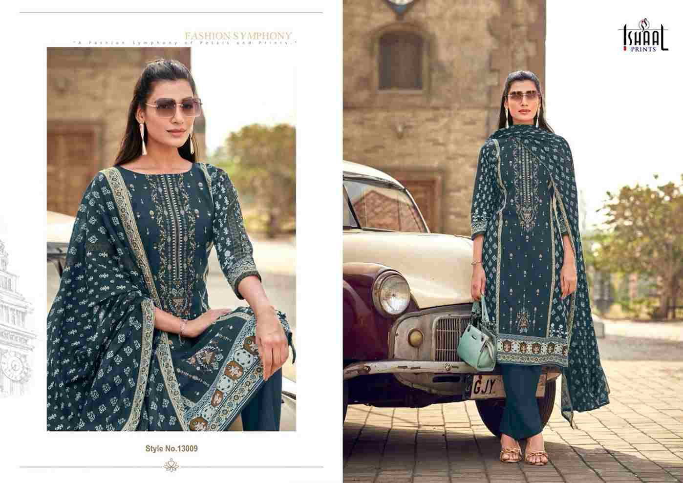 Embroidered Vol-13 By Ishaal Prints 13001 To 13010 Series Beautiful Suits Colorful Stylish Fancy Casual Wear & Ethnic Wear Pure Lawn Printed Dresses At Wholesale Price