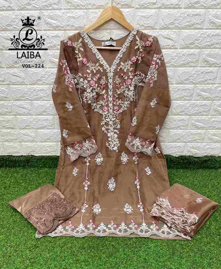 AM Vol-224 By Laiba 224-A To 224-C Series Beautiful Pakistani Suits Colorful Stylish Fancy Casual Wear & Ethnic Wear Pure Organza Embroidered Dresses At Wholesale Price