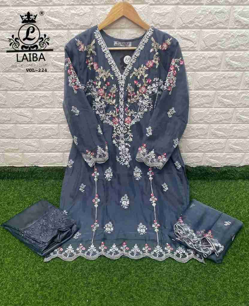 AM Vol-224 By Laiba 224-A To 224-C Series Beautiful Pakistani Suits Colorful Stylish Fancy Casual Wear & Ethnic Wear Pure Organza Embroidered Dresses At Wholesale Price