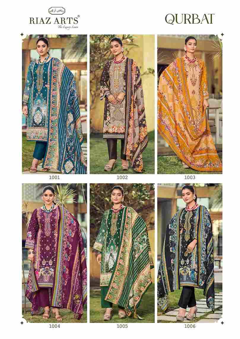 Qurbat By Riaz Arts 1001 To 1006 Series Beautiful Festive Suits Stylish Fancy Colorful Casual Wear & Ethnic Wear Pure Lawn Print Dresses At Wholesale Price
