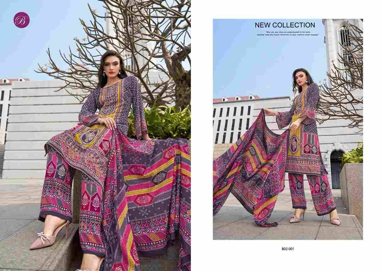 Shaheen Vol-4 By Belliza 802-001 To 802-008 Series Beautiful Festive Suits Stylish Fancy Colorful Casual Wear & Ethnic Wear Pure Viscose Rayon Print Dresses At Wholesale Price