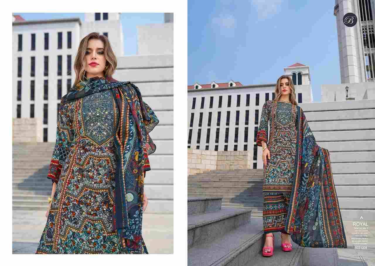 Shaheen Vol-4 By Belliza 802-001 To 802-008 Series Beautiful Festive Suits Stylish Fancy Colorful Casual Wear & Ethnic Wear Pure Viscose Rayon Print Dresses At Wholesale Price