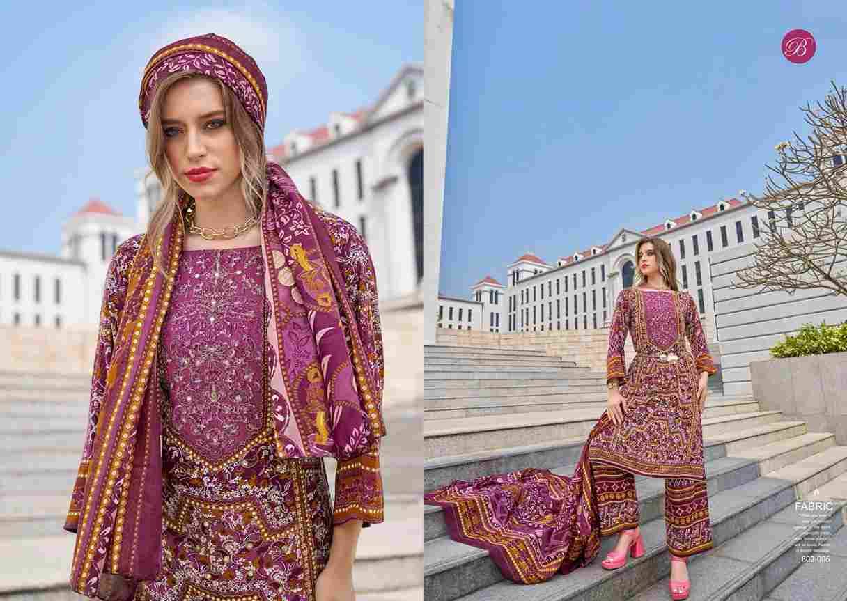 Shaheen Vol-4 By Belliza 802-001 To 802-008 Series Beautiful Festive Suits Stylish Fancy Colorful Casual Wear & Ethnic Wear Pure Viscose Rayon Print Dresses At Wholesale Price