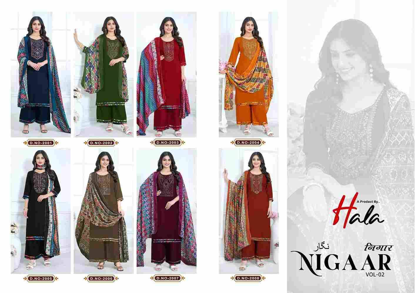 Nigaar Vol-2 By Hala 2001 To 2008 Series Beautiful Festive Suits Stylish Fancy Colorful Casual Wear & Ethnic Wear Pure Rayon Slub Dresses At Wholesale Price