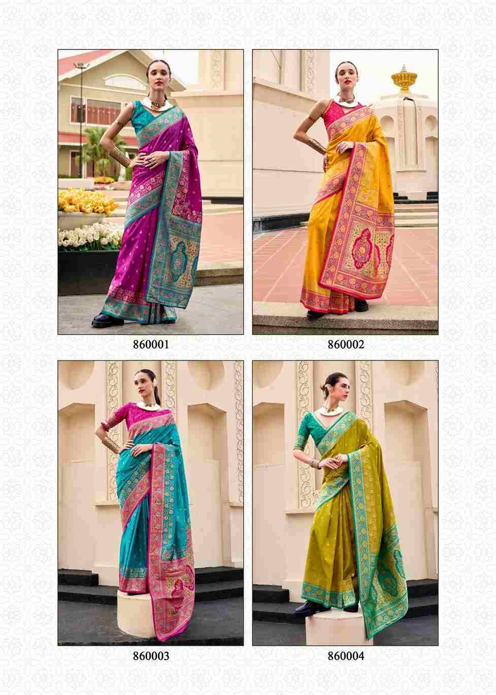 Soundarya Silk By Rajpath 860001 To 860008 Series Indian Traditional Wear Collection Beautiful Stylish Fancy Colorful Party Wear & Occasional Wear Soft Banarasi Silk Sarees At Wholesale Price